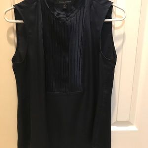 Silky sleeveless navy blue Banana Republic blouse